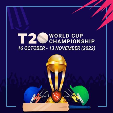 Premium Vector T20 World Cup Championship Banner Design Template