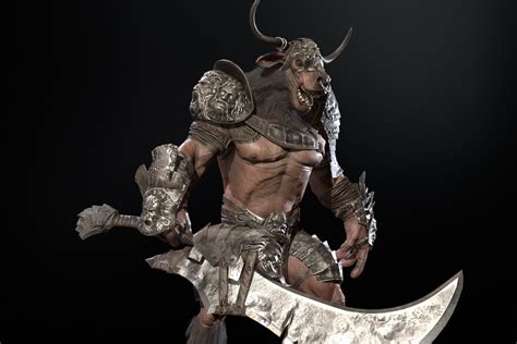 Cretan Minotaur 3D Creatures Unity Asset Store