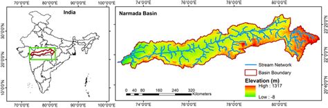 Location of the Narmada Basin, India | Download Scientific Diagram