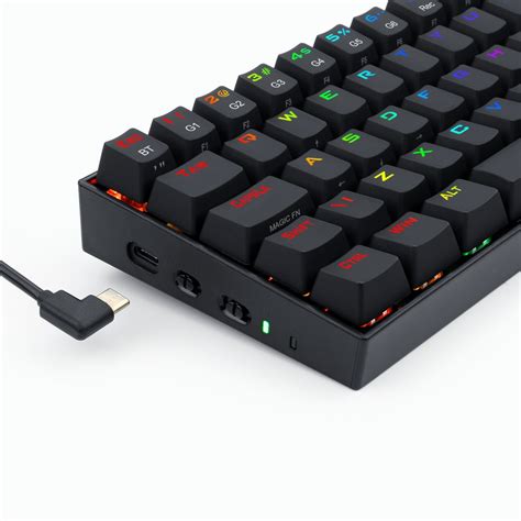 Teclado Gamer Redragon Draconic Preto Rgb Mecânico Bluetooth Abnt2 60