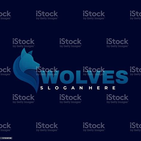 Ilustración de Ilustración Vectorial Lobos Degradado Colorido Estilo y