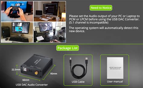 LiNKFOR USB DAC Audio Converter USB To Coaxial S PDIF Converter USB