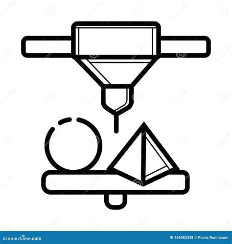 3d Printer Vector Icon, Printing Stock Illustration - Illustration of ...