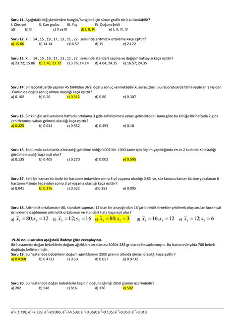 Solution Temel Biyoistatistik Final S Nav Sorular Studypool