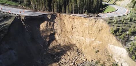 Before And After Video Shows Damage To Wyoming Highway From Landslide Newsweek