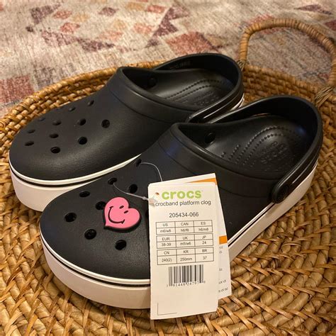 Black platform crocs! They’re brand new and never... - Depop