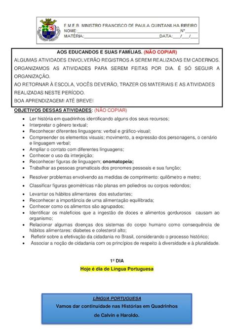 Pdf Aos Educandos E Suas Fam Lias N O Copiar Educacao Diadema Sp