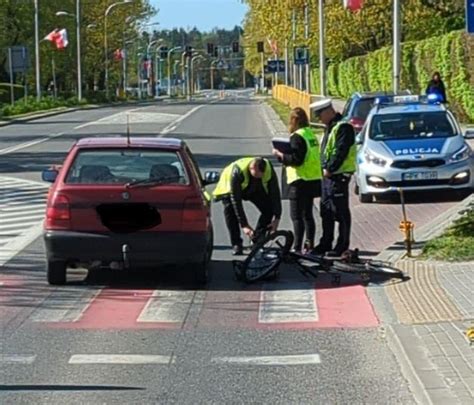 Rowerzysta potrącony na ulicy Sikorskiego w Tarnobrzegu Mężczyzna