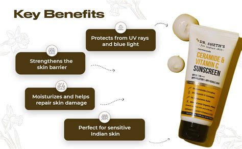 Dr Sheth S Sunscreen SPF 50 Cream With Ceramide Vitamin C For Oily