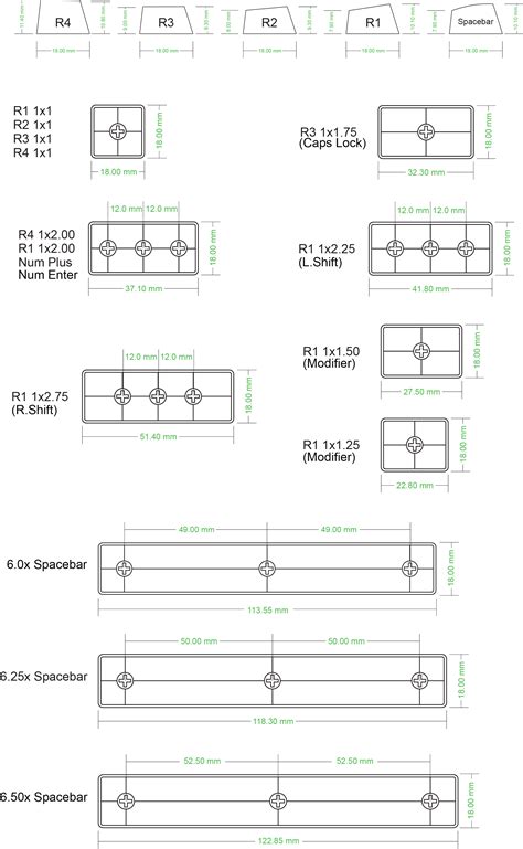 keycap profile size information max keyboards