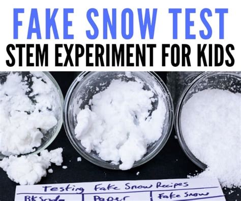 Fake Snow STEM Experiment - The Homeschool Scientist