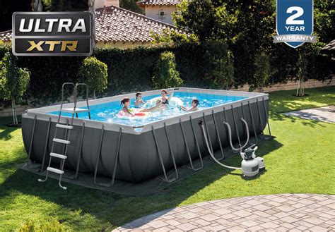 Intex Ft X Ft X In Ultra Xtr Frame Rectangular Pool Set With Sand