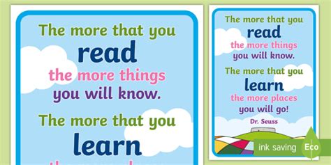 FREE! - Dr Suess Poster for a KS2 Reading Display – Primary Resource