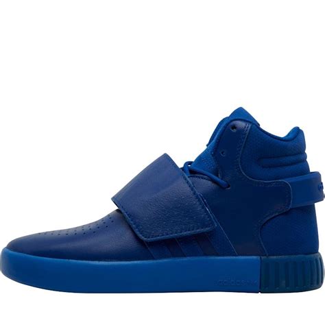 Buy Adidas Originals Junior Tubular Invader Strap Hi Tops Collegiate Royal