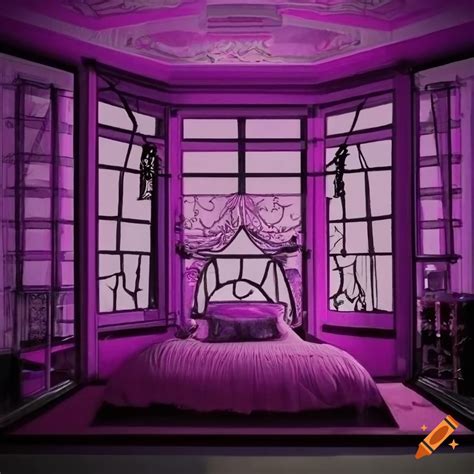 Purple Gothic Lolita Inspired Bedroom On Craiyon