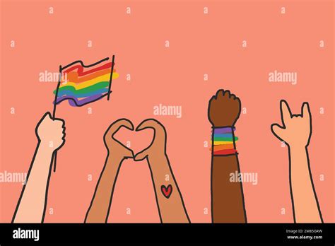 Gay Pride Doodle Vector Hand Drawn Style Stock Vector Image Art Alamy