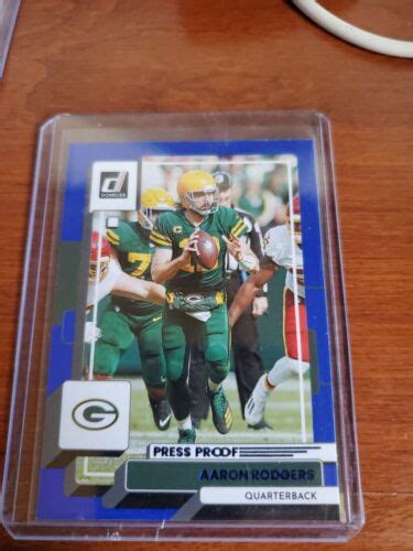 2022 Panini Donruss Press Proof Blue 97 Aaron Rodgers For Sale