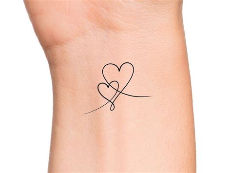 Connecting Hearts Temporary Tattoo Etsy Heart Temporary Tattoos