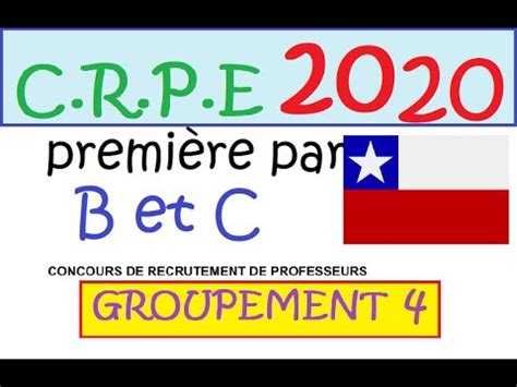 CRPE 2020 groupement 4 corrigé Maths exercice1 Partie B et C YouTube