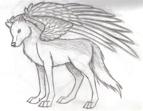 Winged Wolf again by Howling-Wolf on DeviantArt