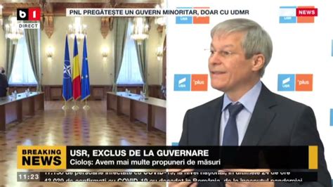 DECLARAȚII DACIAN CIOLOȘ USR EXCLUS DE LA GUVERNARE LIBERALII NU