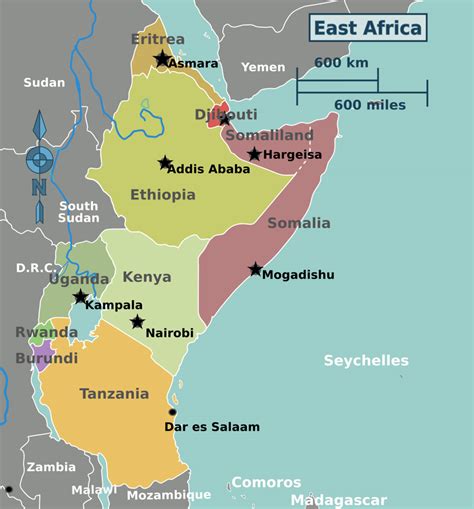 East Africa And Southern Africa Map - Gratia Georgianne