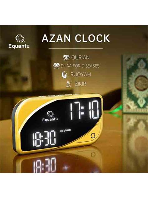 Equantu Prayer Assistant Counter Digital Quran Speaker Azan Clock