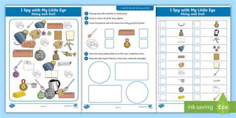 I Spy Shiny And Dull Materials Teacher Made Twinkl