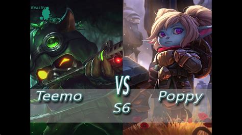 League Of Legends Omega Teemo Vs Poppy S6 Ranked Gameplay Season 6