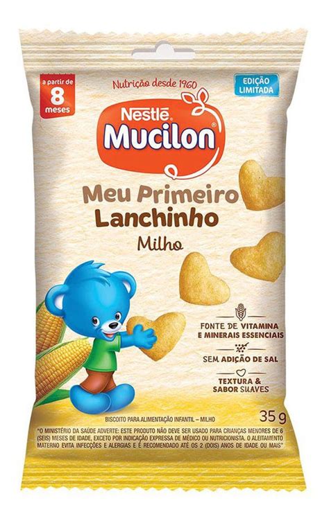 Mucilon Meu Primeiro Lanchinho Biscoito Infantil Milho 35g