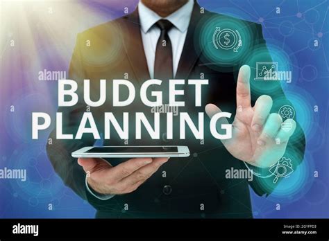 Sign Displaying Budget Planning Business Overview Process Of