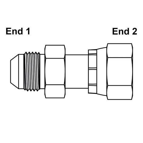 JIC 6 Male X ORFS 6 Female Swivel Straight FF6504 06 06 Adapter ORFS