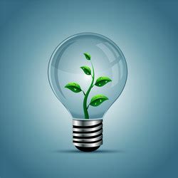 Light Bulb With A Plant Ecology Environment Vector Image