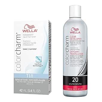 Amazon WELLA Colorcharm Hair Toner T18 Lightest Ash Blonde 20