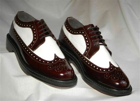 Mens Handmade Wingtip Spectator Leather Shoes Two Tone Oxford Brogues ...