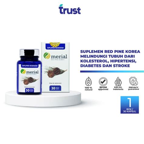 Jual Merial Red Pine Korea 30 Kapsul Atasi Hipertensi Turunkan