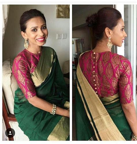 Latest High Neck Blouse Designs For Sarees Trendingpatterns