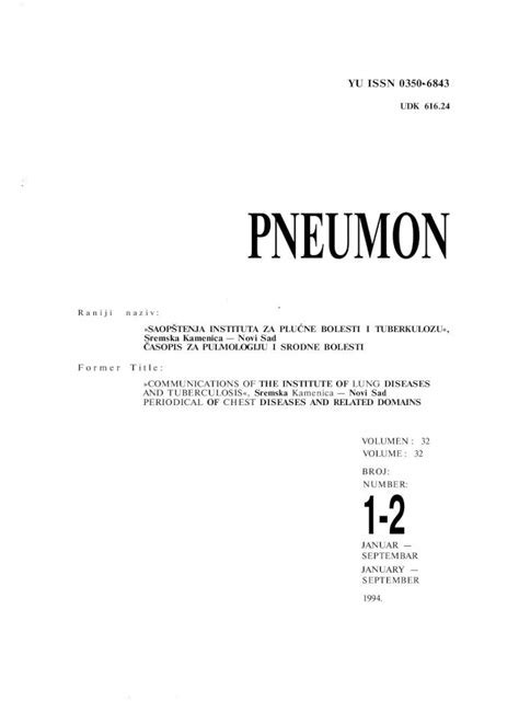 PDF PNEUMONSlobodan Pavlović Bronhijalna astma u svetu i kod nas