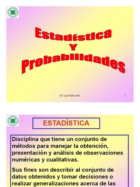 Estadistica Unidad 1 Intro Pdf Muestreo Estadísticas Estadísticas