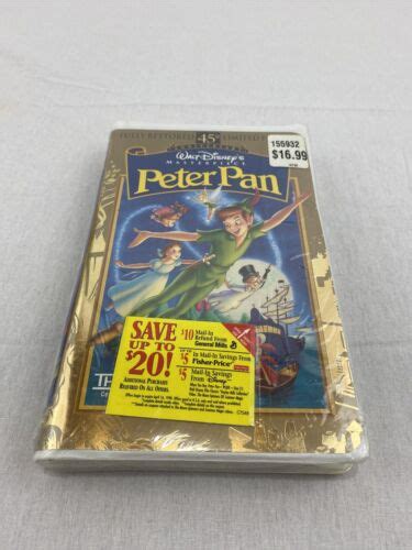 Mavin Peter Pan Vhs Th Anniversary Limited Edition Walt