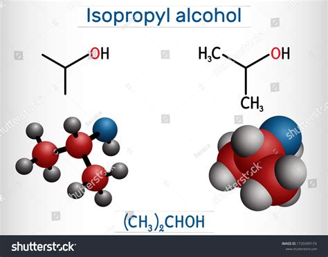 Alcohol Isoprop Lico Propanol Isopropanol Mol Cula C H O Vector