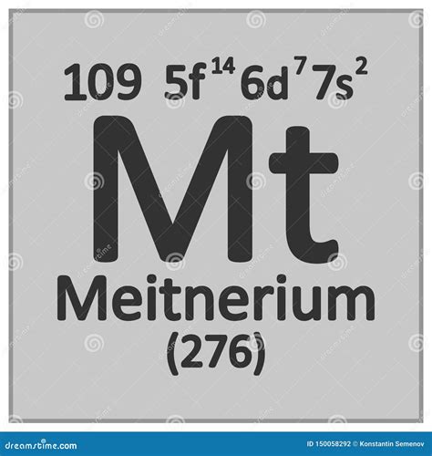 Icono Del Meitnerium Del Elemento De Tabla Peri Dica Stock De