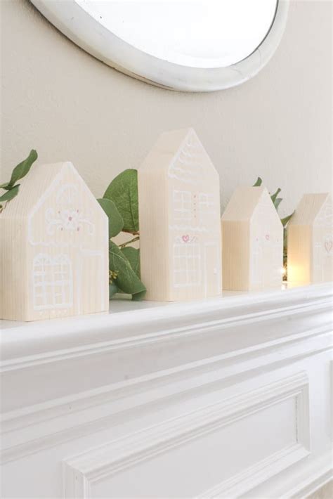 EASY VALENTINES DIY WOODEN GINGERBREAD HOUSES