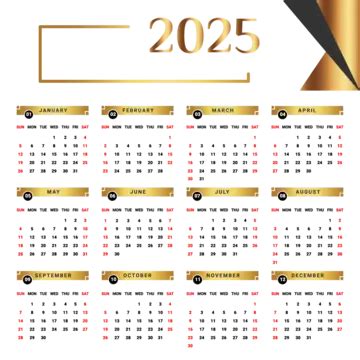 Calendrier 2025 Png Vecteurs PSD et Icônes Pour Téléchargement