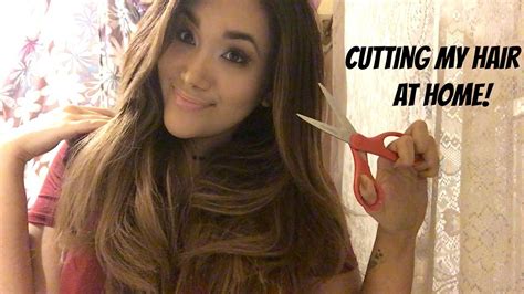 Cutting My Hair At Home ♡ Youtube