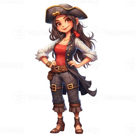 Cute Pirate Girl Clipart Illustration Ai Generative 28752191 Png