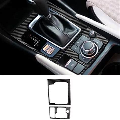 For Mazda Axela Carbon Fiber Console Gear Shift Frame Cover