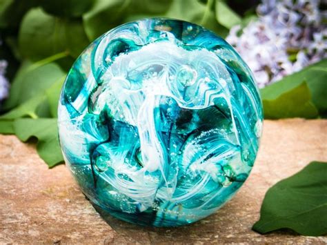 Cotton Candy Orb With Ash In Glass Memorial Art Memorial Glass Orb