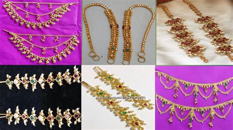 Gold Ear Chain Designs With Weight Gold Matilu Design Gold