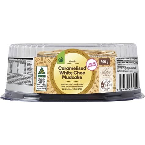 Woolworths Caramelised White Choc Mud Cake G Woolworths